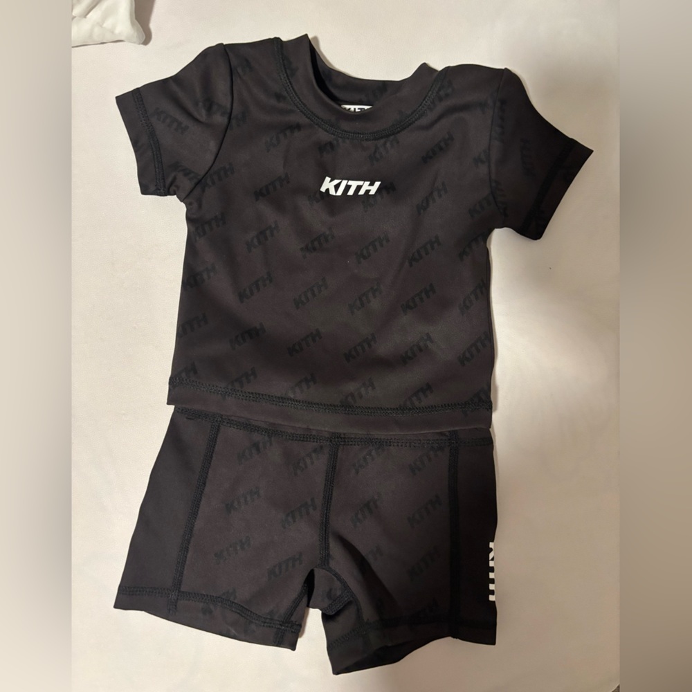 Kith Charcoal Logo Tee and Shorts Set